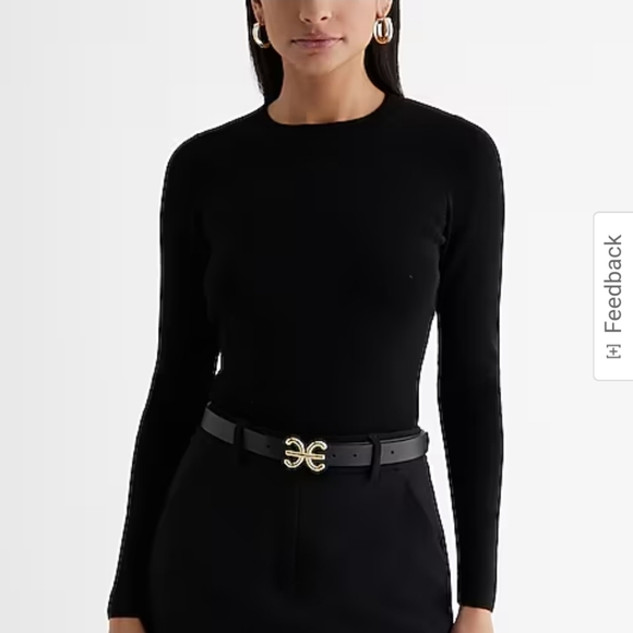 Express Sweaters - EUC Silky Soft Fitted Ribbed Crew Neck Sweater